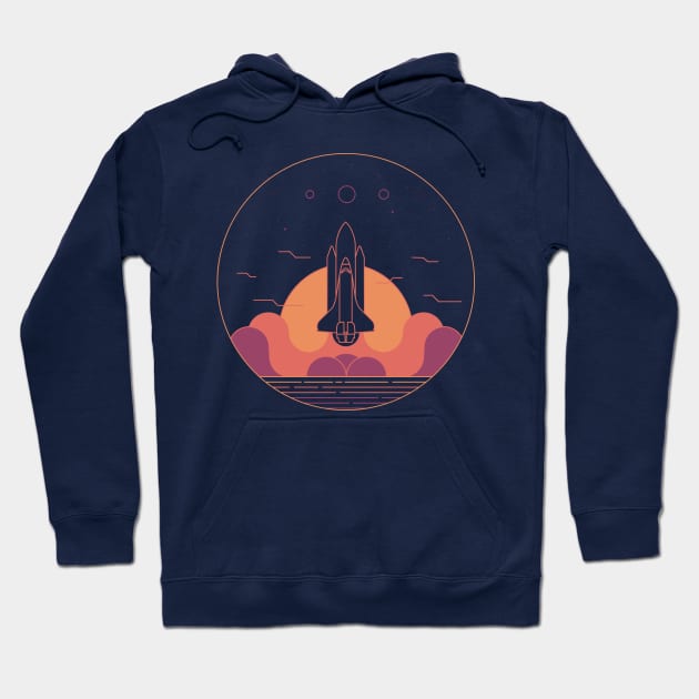 Space Shuttle Take Off Hoodie by technofaze